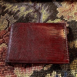 Raspberry/wine lizard wallet